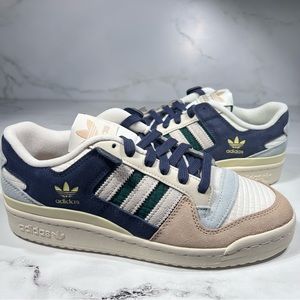 Adidas Forum 84 Low CL White Collegiate Green Magic Beige Athletic Sneakers